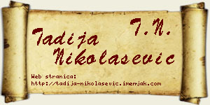 Tadija Nikolašević vizit kartica